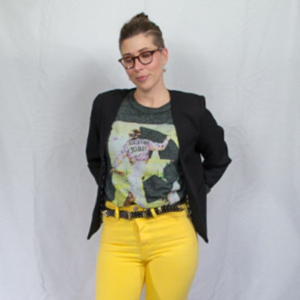 Mario Serriani Italy Black Crop Blazer